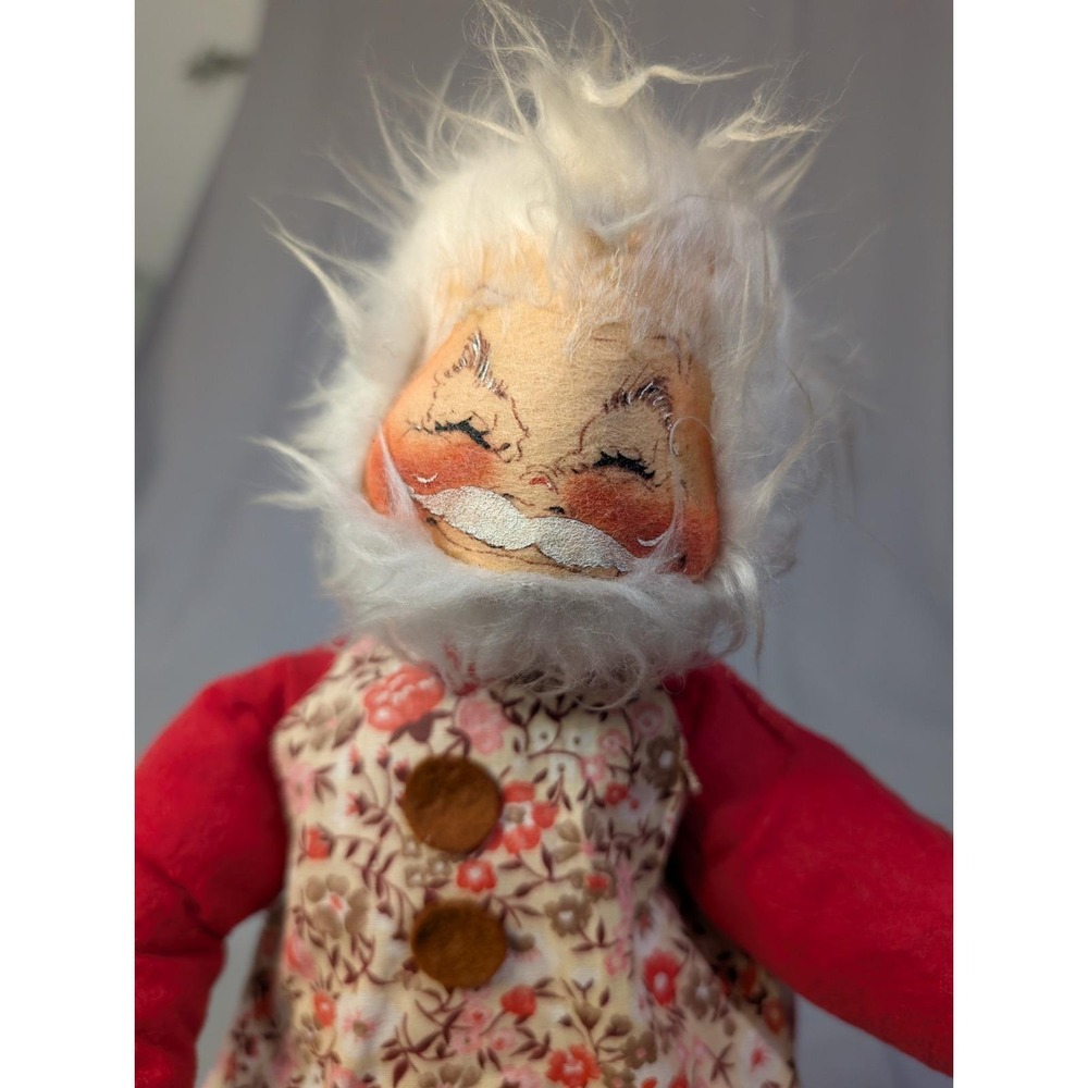 Vintage Annalee Mobilitee Doll Christmas Mr Santa Claus 1971 Eyes Closed 18"